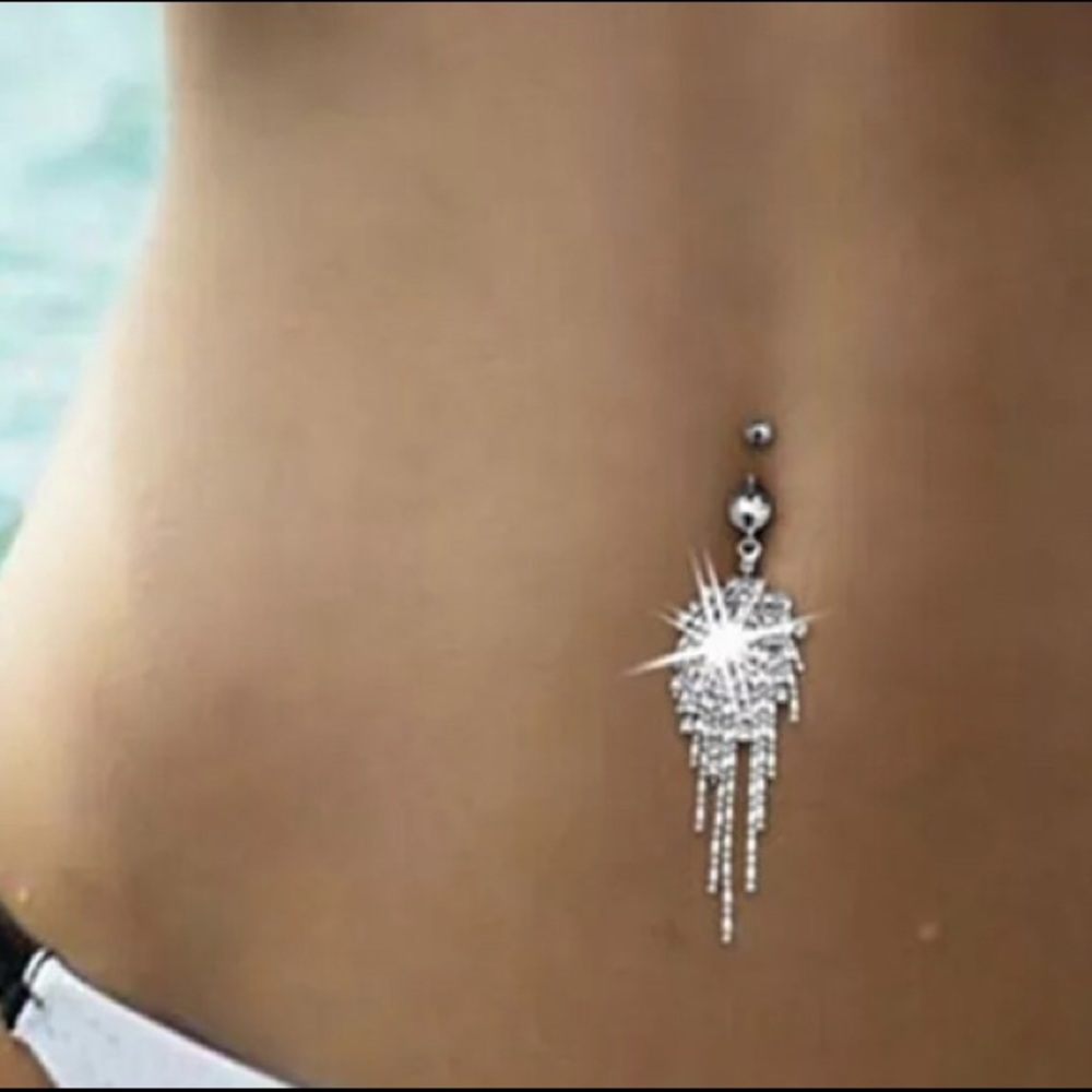 ❤️❤️❤️❤️❤️RHINESTONE BELLY RING